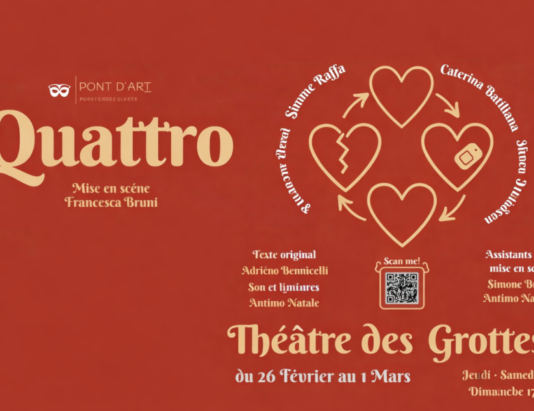 Teatro italiano a Ginevra: “Quattro” in scena dal 26 febbraio al 1° marzo 2026