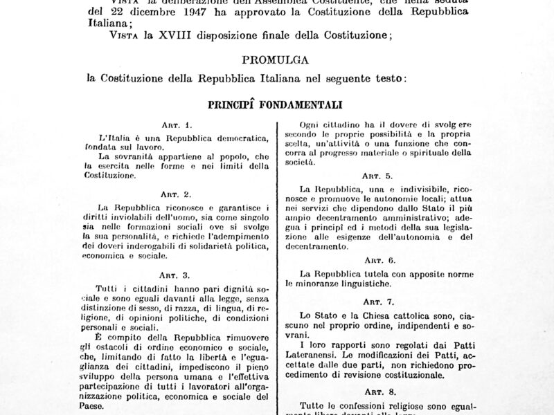 La roccaforte della Costituzione e il referendum del 22 e 23 marzo